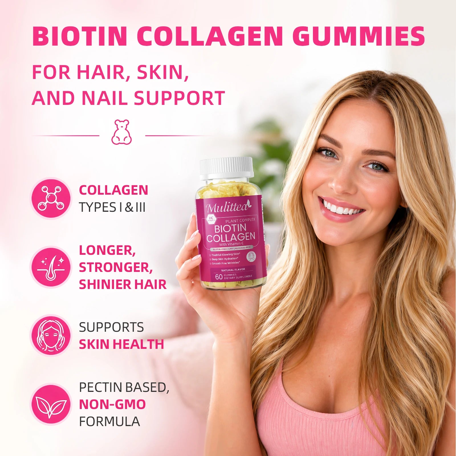 Hydrolyzed Collagen Gummies Biotin & Vitamin C 